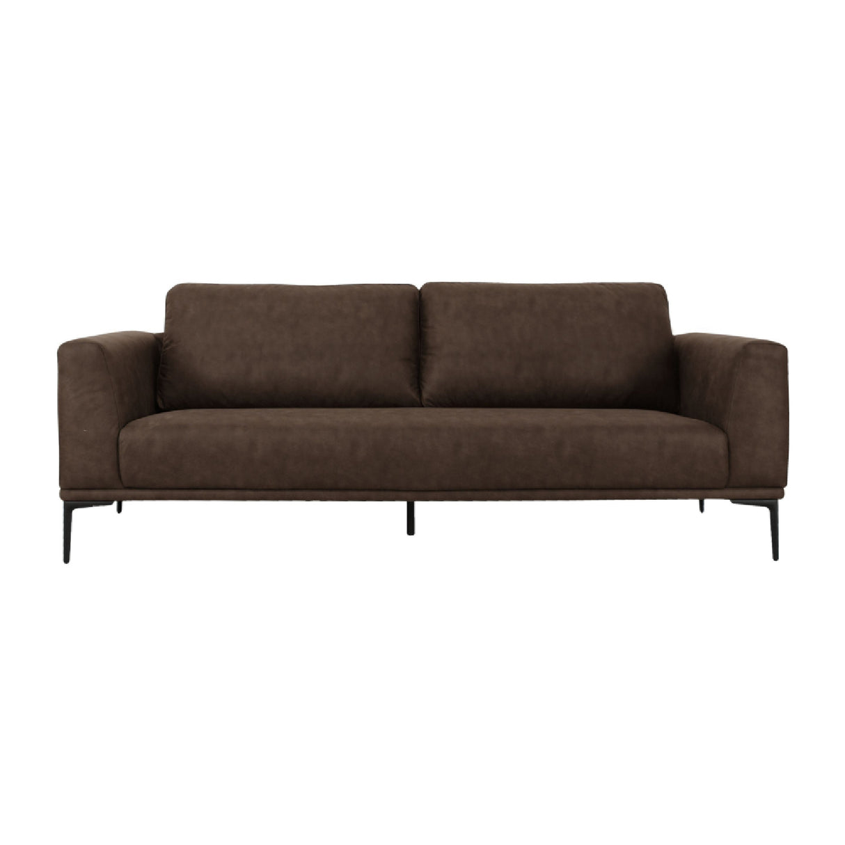 Brown Fabric Sofa – Jada – front view