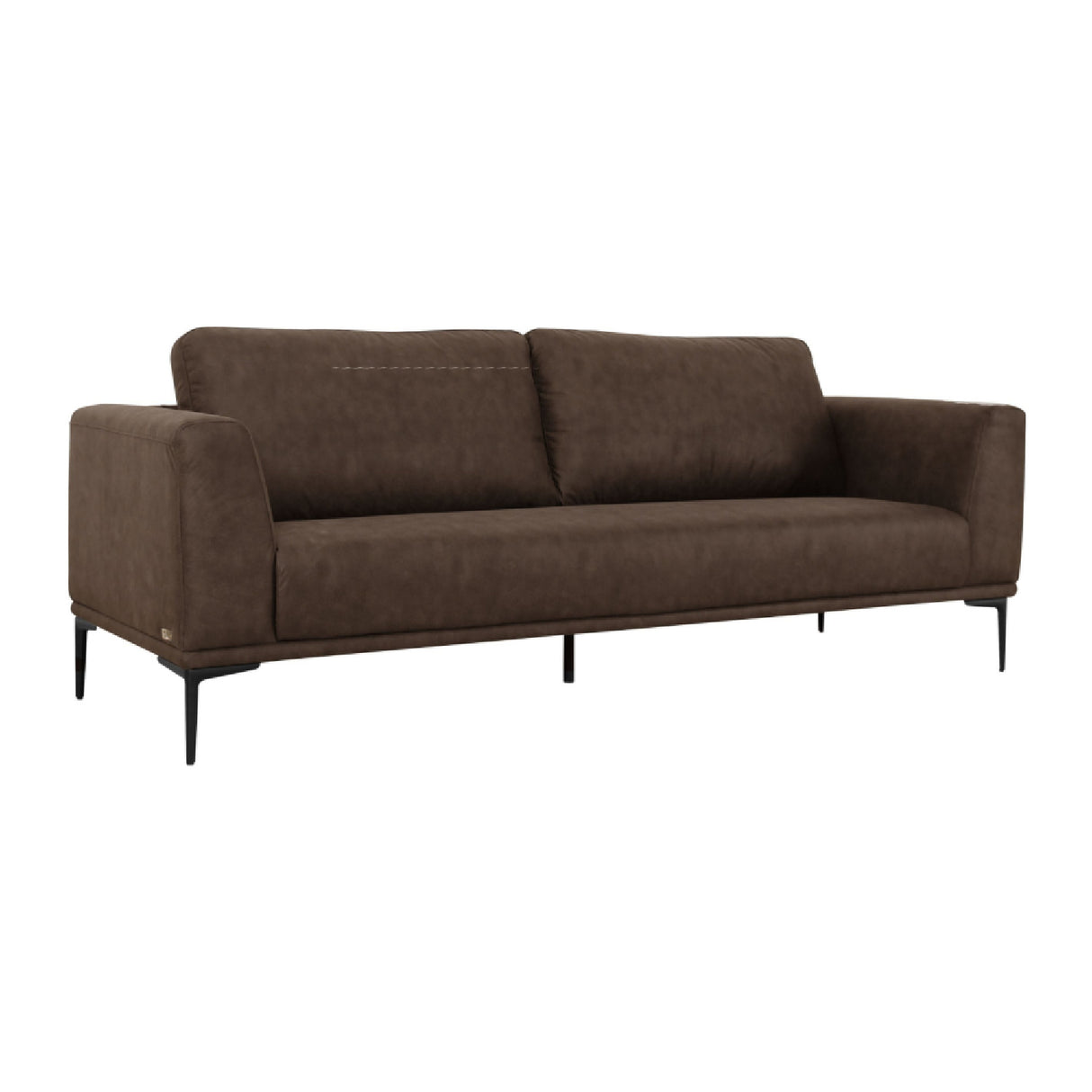Brown Fabric Sofa – Jada – side view