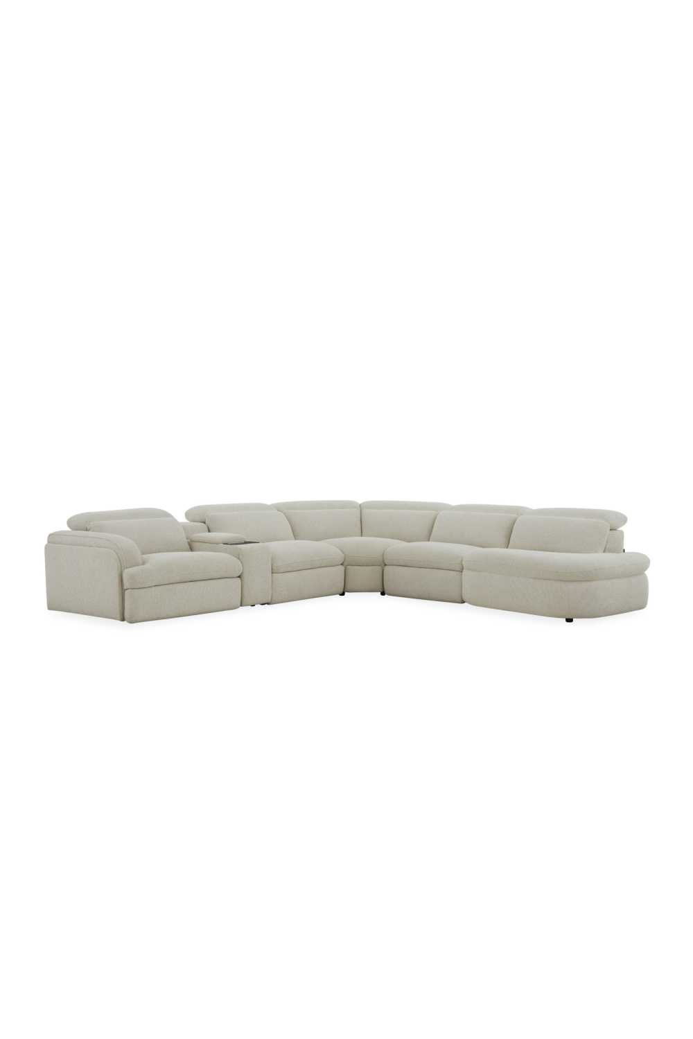White L-Shaped Recliner Sectional Sofa | OROA Modern Ambler | Oroa.com