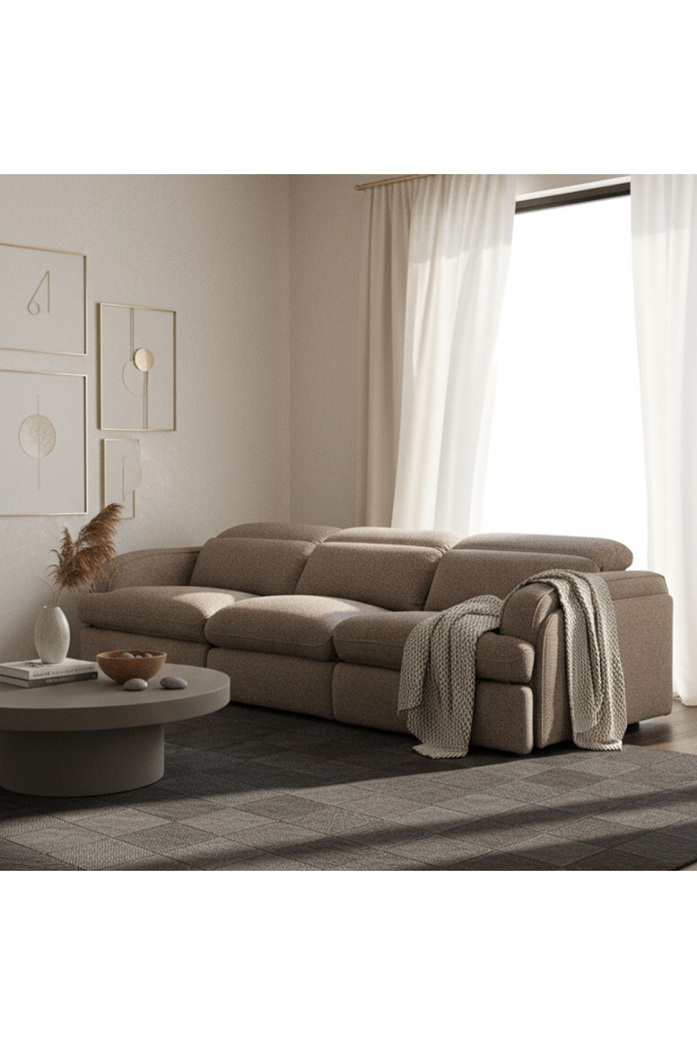 3-Piece Sectional Recliner Sofa | Oroa.com