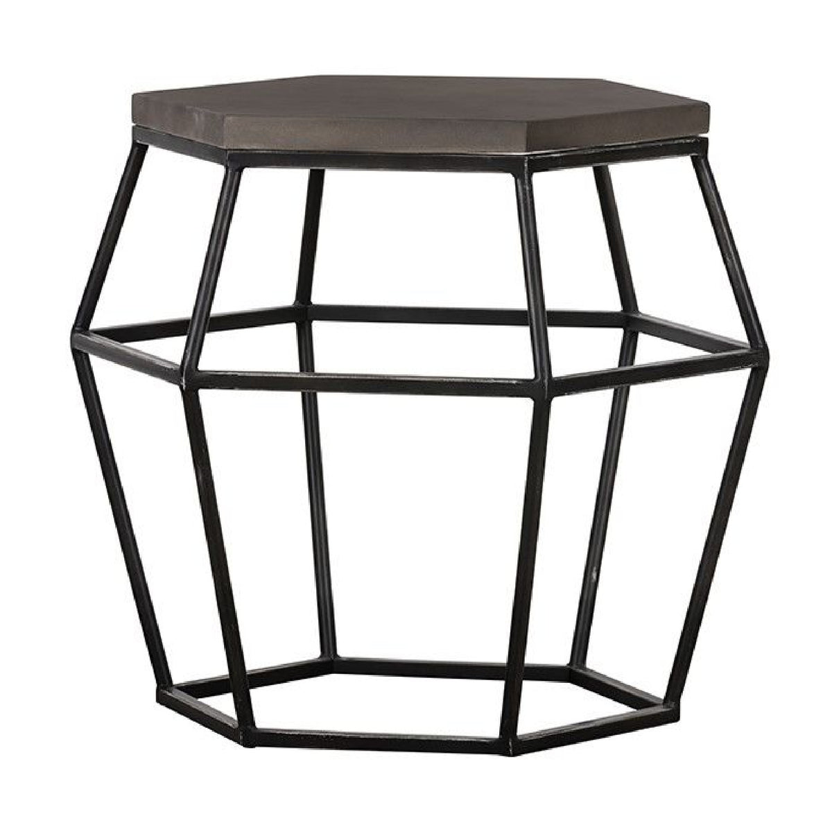 Hexagonal Concrete End Table | OROA Modern Tartan