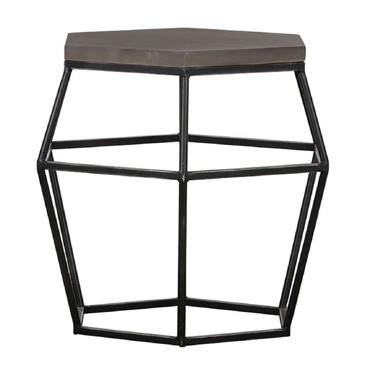 Hexagonal Concrete End Table | OROA Modern Tartan