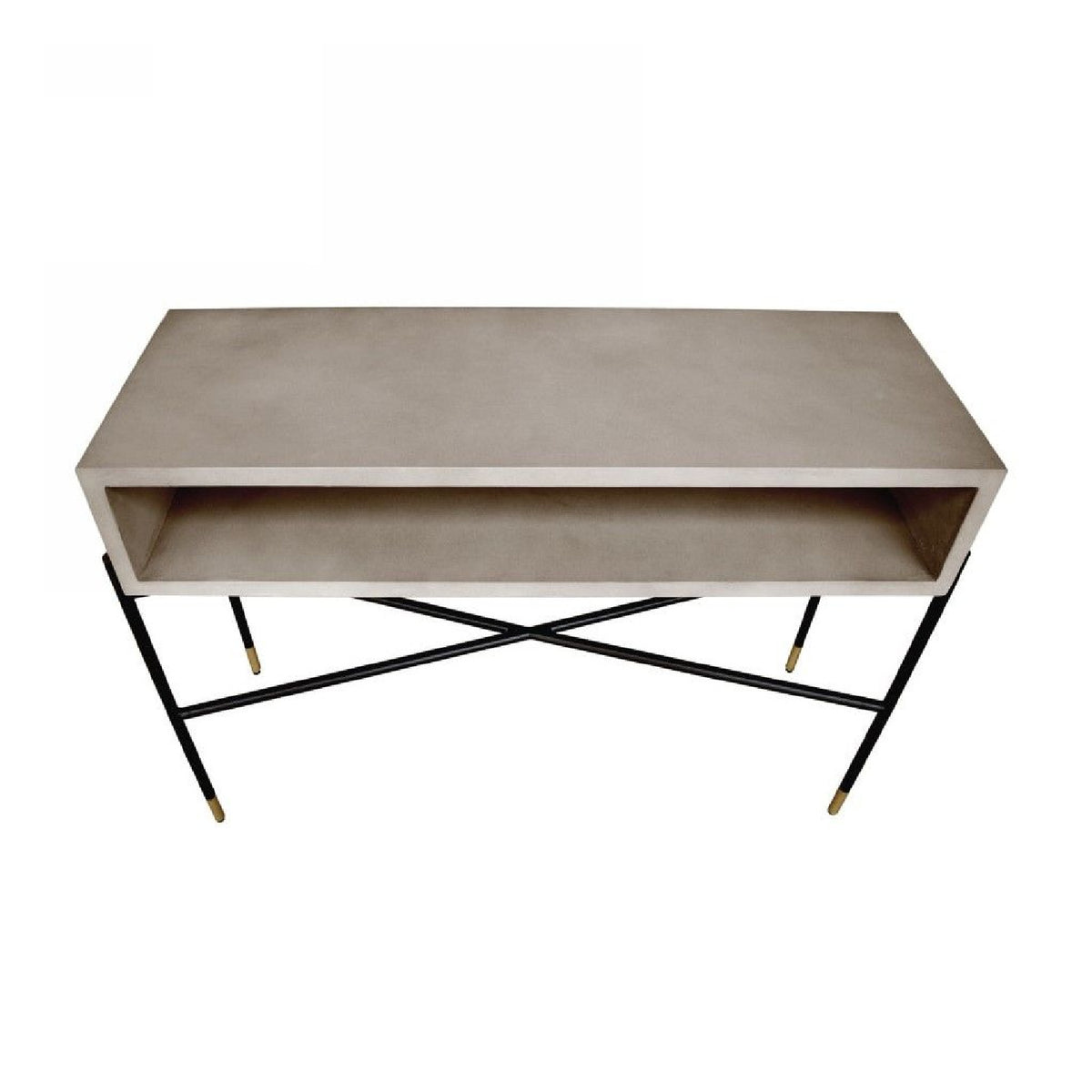 Concrete Open-Shelf Console Table | OROA Modern Walker