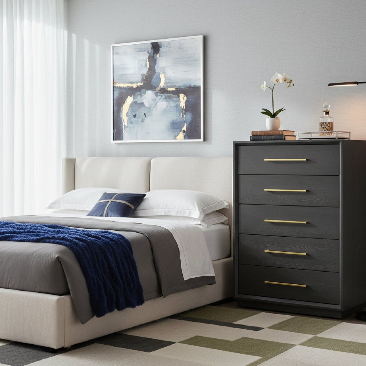 Wash Gray 5-Drawer Chest | OROA Modern Manhattan | Oroa.com