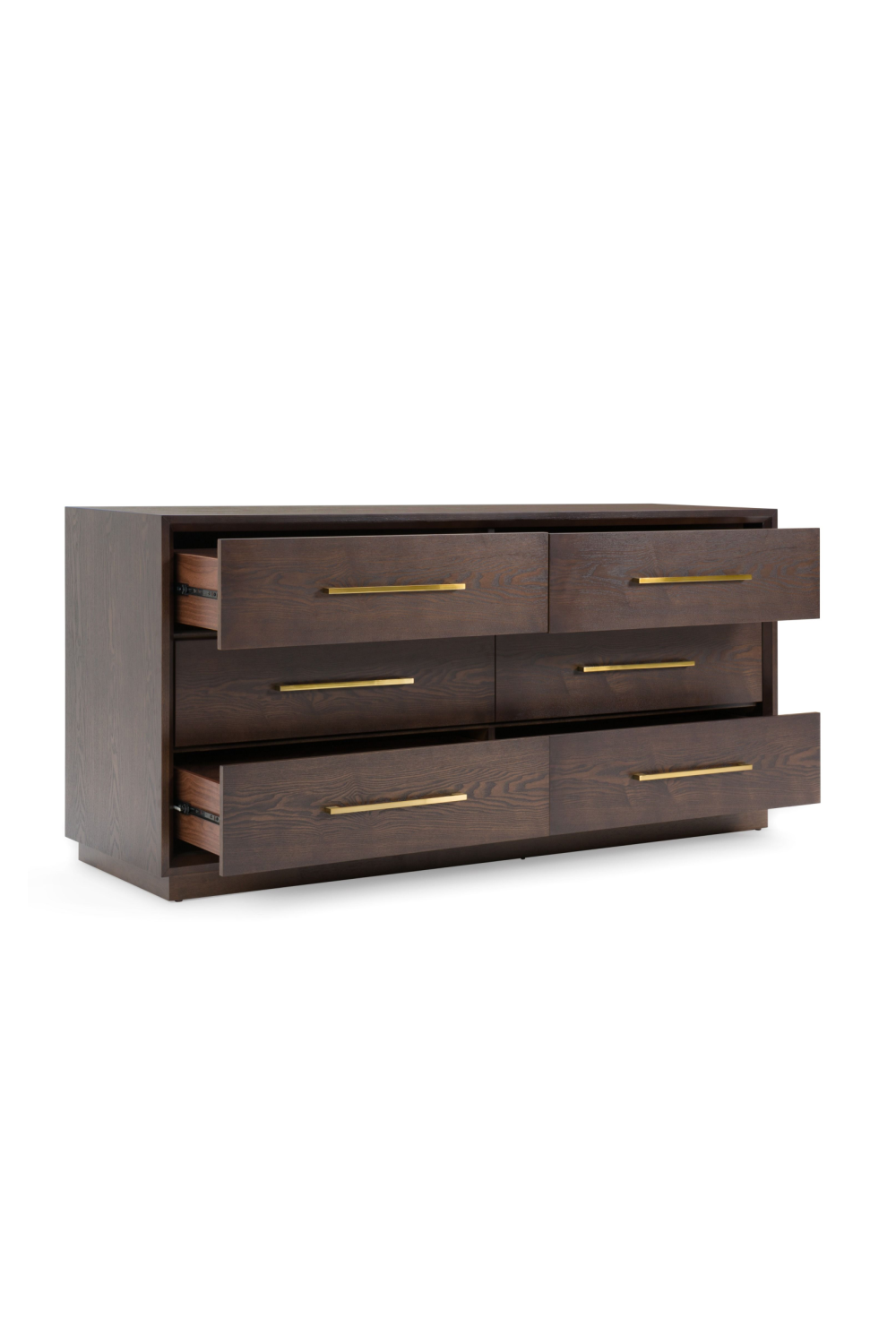 Brown Oak 6-Drawer Dresser | Oroa.com
