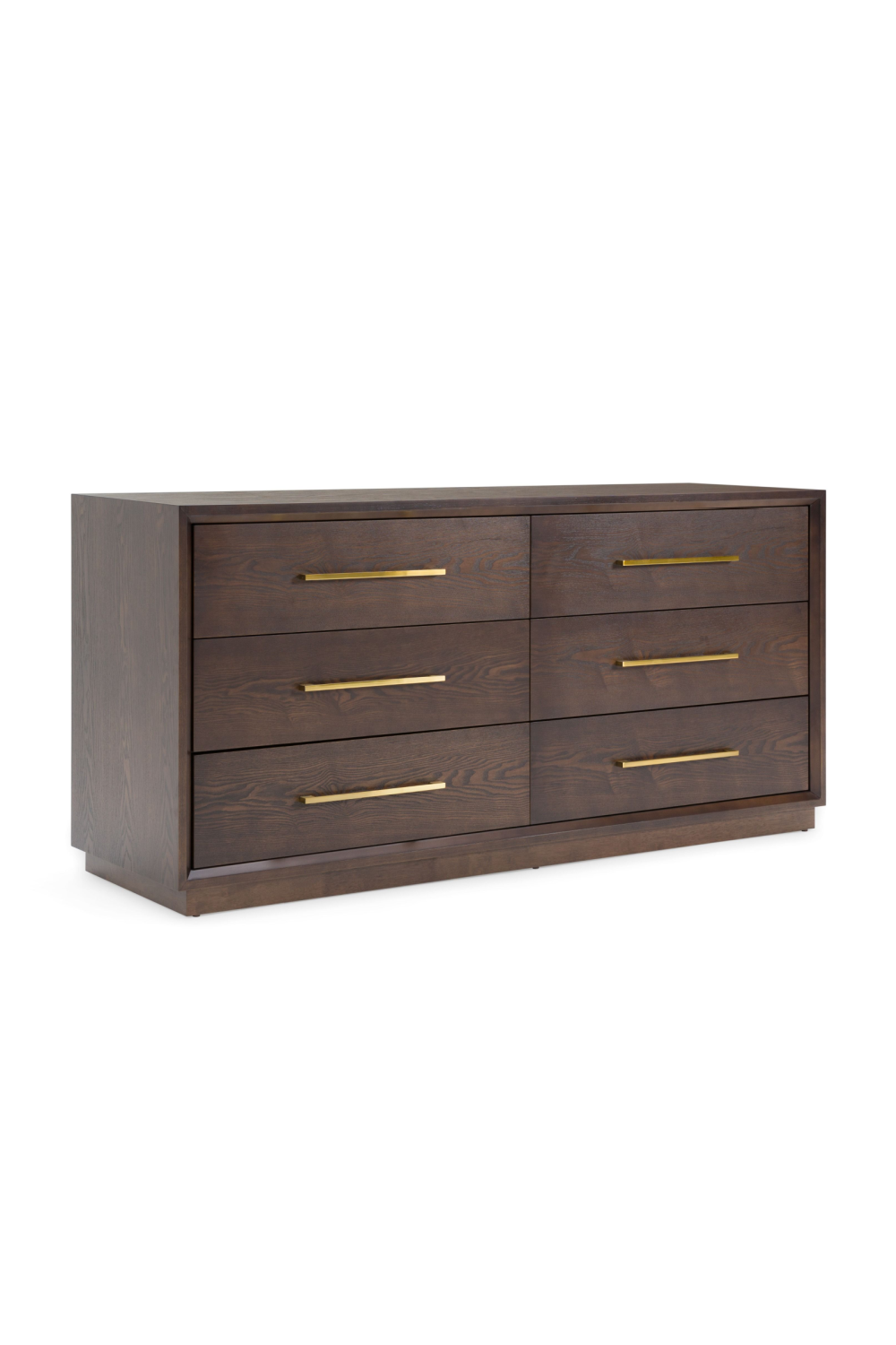 Brown Oak 6-Drawer Dresser | Oroa.com