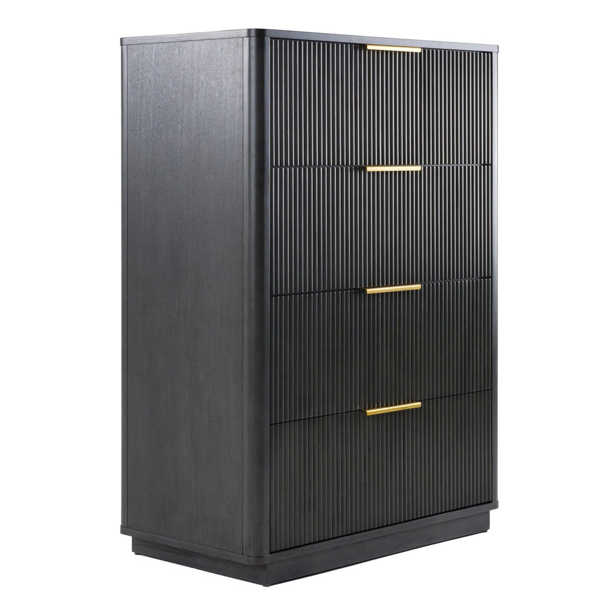 Reeded Wood 4-Drawer Chest | OROA Modern Santa Monica | Oroa.com