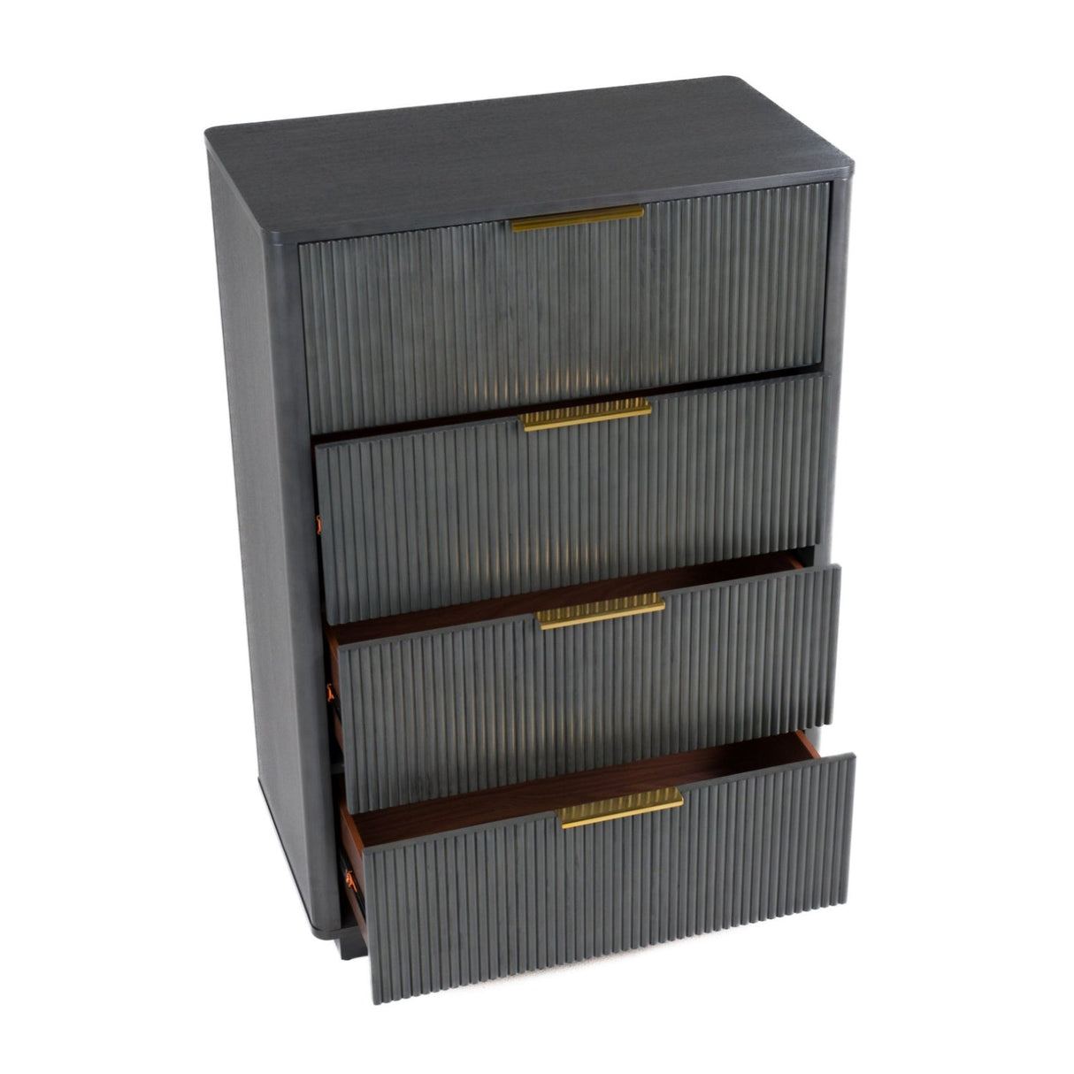 Reeded Wood 4-Drawer Chest | OROA Modern Santa Monica | Oroa.com