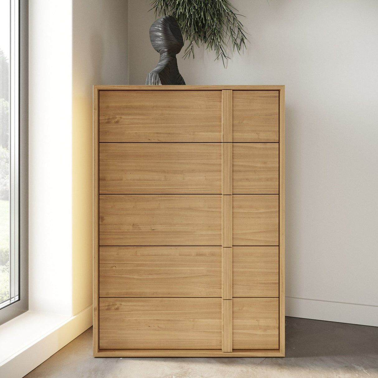 Warm Oak 5-Drawer Chest | OROA Modern Berlin | Oroa.com