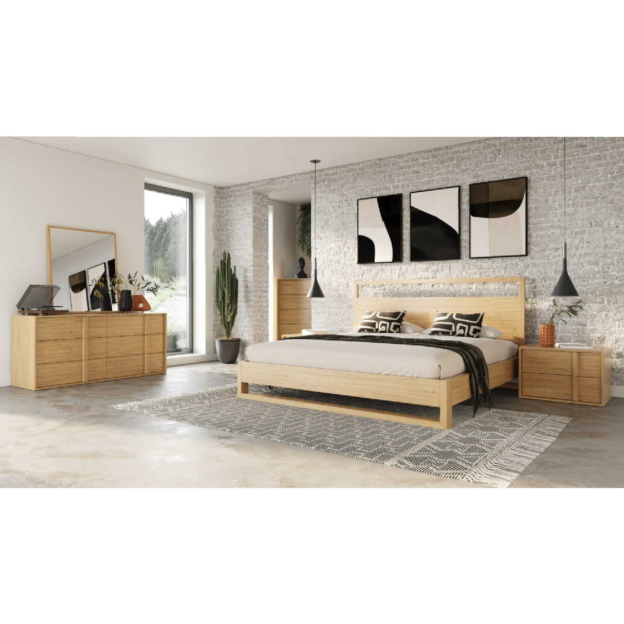 Natural Oak Minimalist Bed – Berlin – alternate view 5