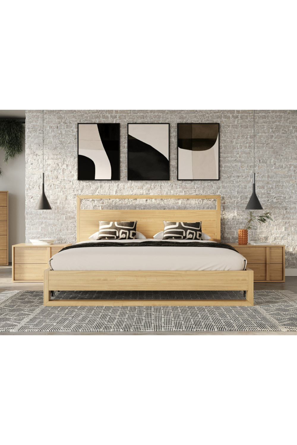 Warm Oak 2-Drawer Nightstand | OROA Modern Berlin | Oroa.com