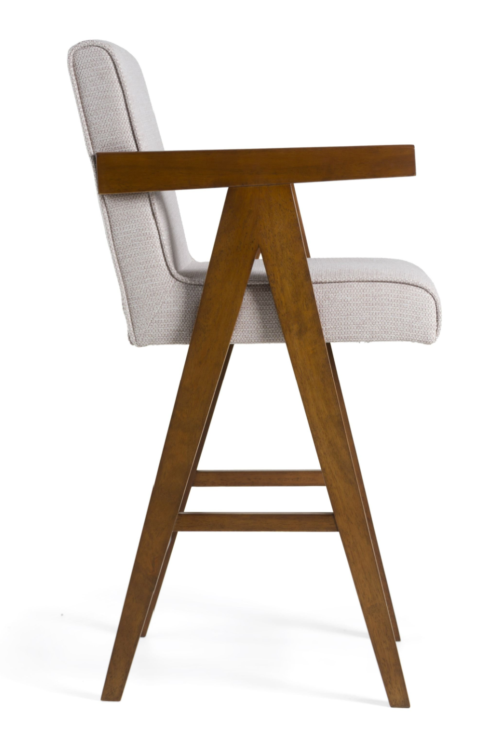 Walnut V-Leg Counter Chairs (2) | Oroa.com