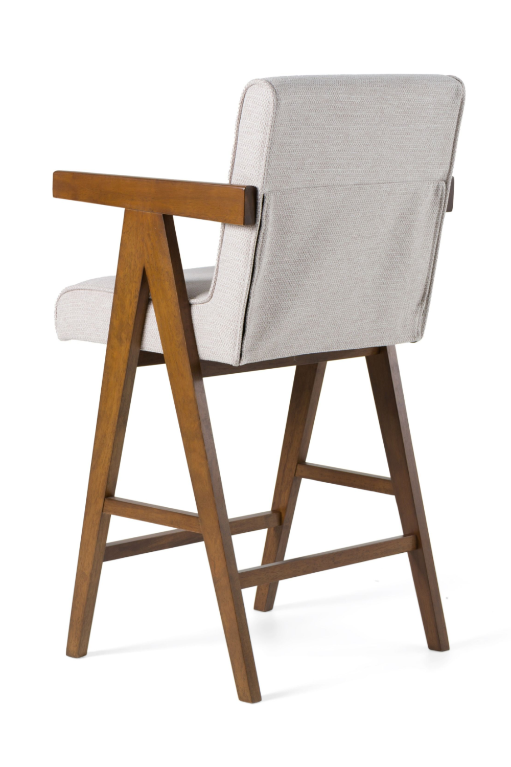 Walnut V-Leg Counter Chairs (2) | Oroa.com