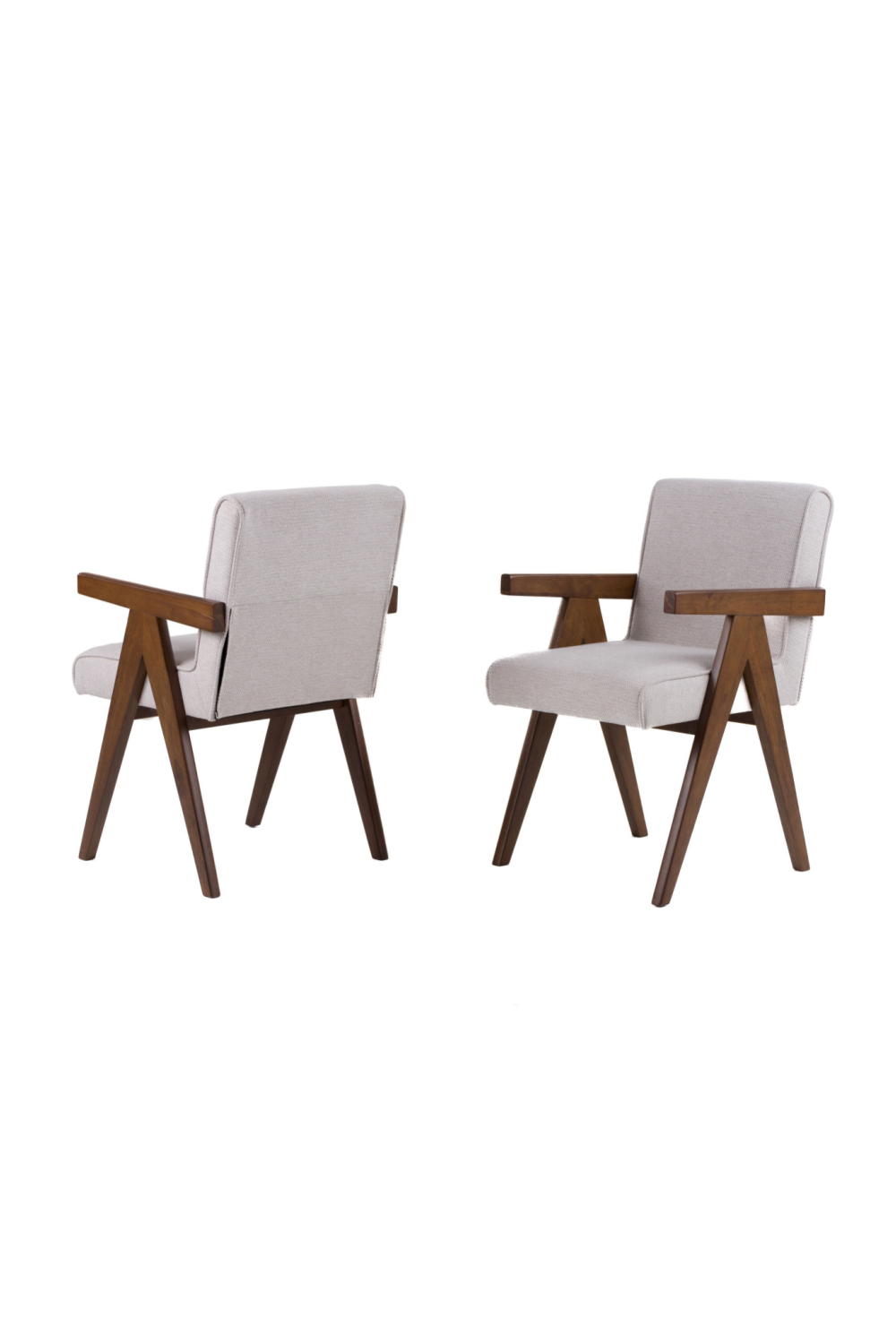 Walnut V-Leg Dining Chairs (2) | OROA Modern Joseline | Oroa.com