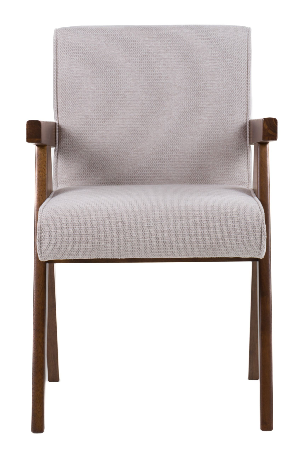 Walnut V-Leg Dining Chairs (2) | Oroa.com