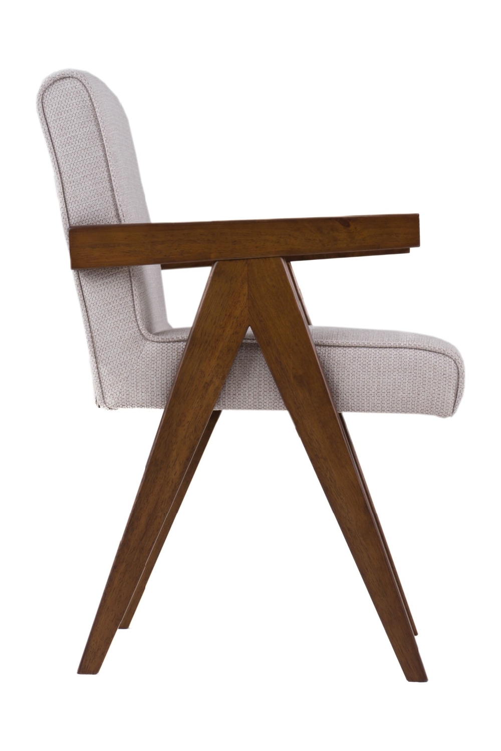 Walnut V-Leg Dining Chairs (2) | Oroa.com