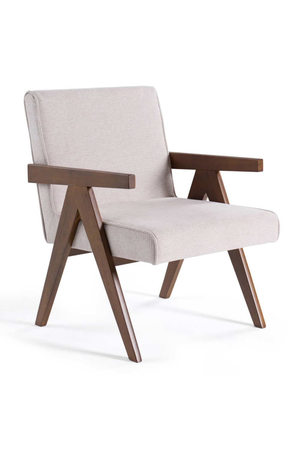 Walnut V-Leg Accent Chairs (2) | OROA Modern Joseline | Oroa.com