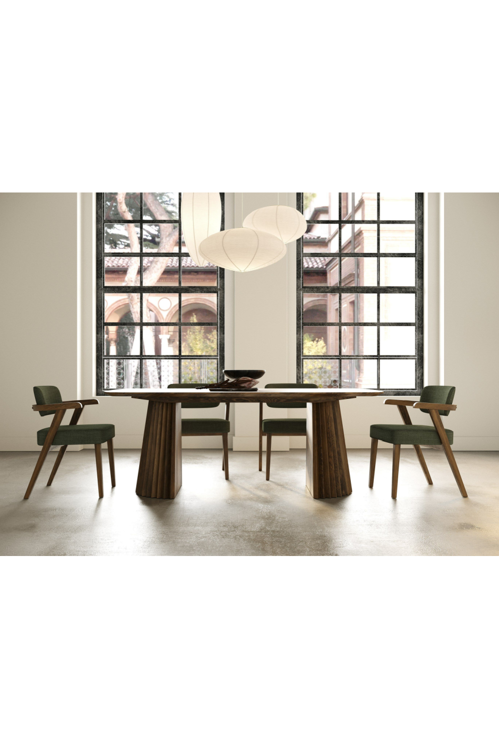 Green Fabric Dining Chair | OROA Modern Sacks | Oroa.com