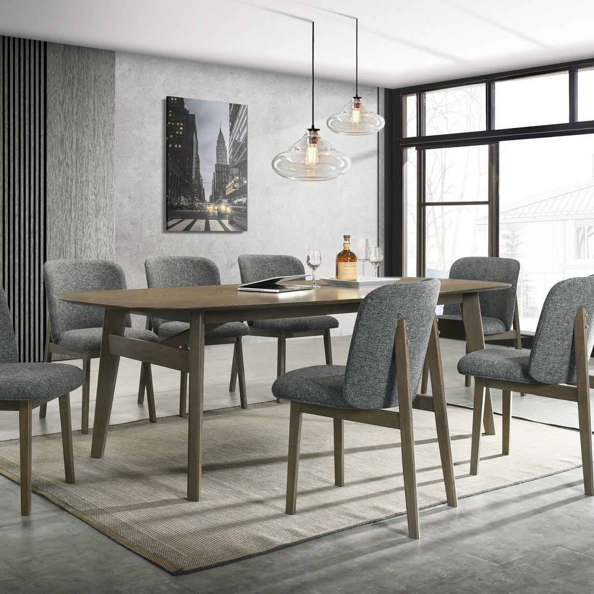 Solid Rubberwood Dining Table – Costello – alternate view 9