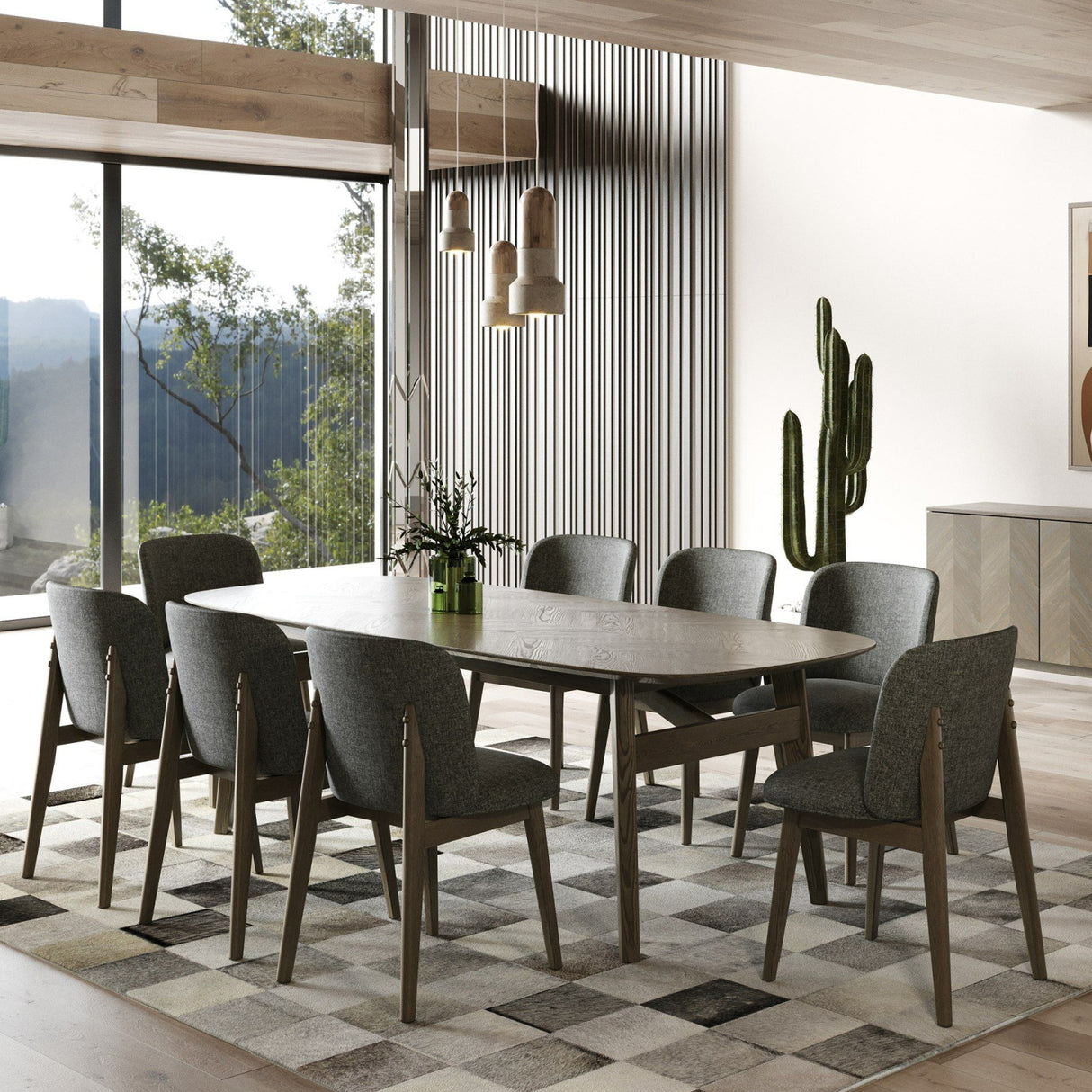Solid Rubberwood Dining Table – Costello – alternate view 10