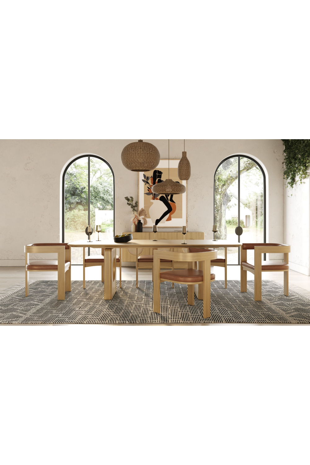 White Oak Veneer Dining Table | OROA Modern Oshana | Oroa.com