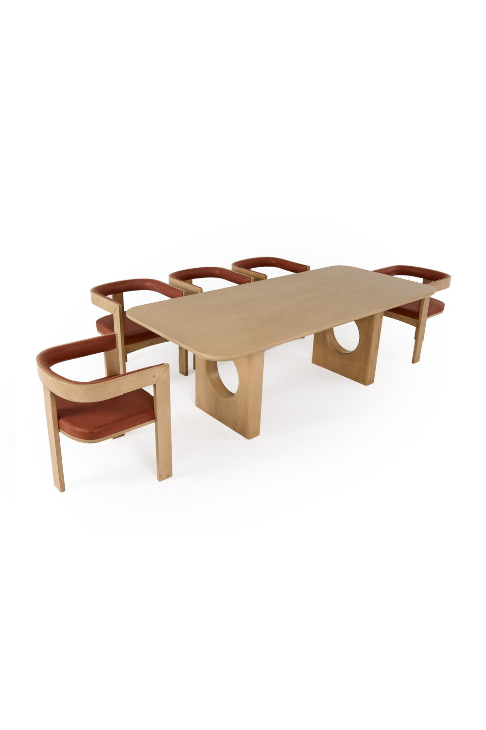 White Oak Veneer Dining Table | Oroa.com