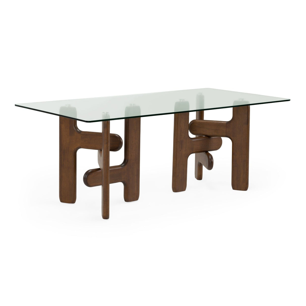Modern European furniture - Clear Glass Dining Table - www.oroa.com
