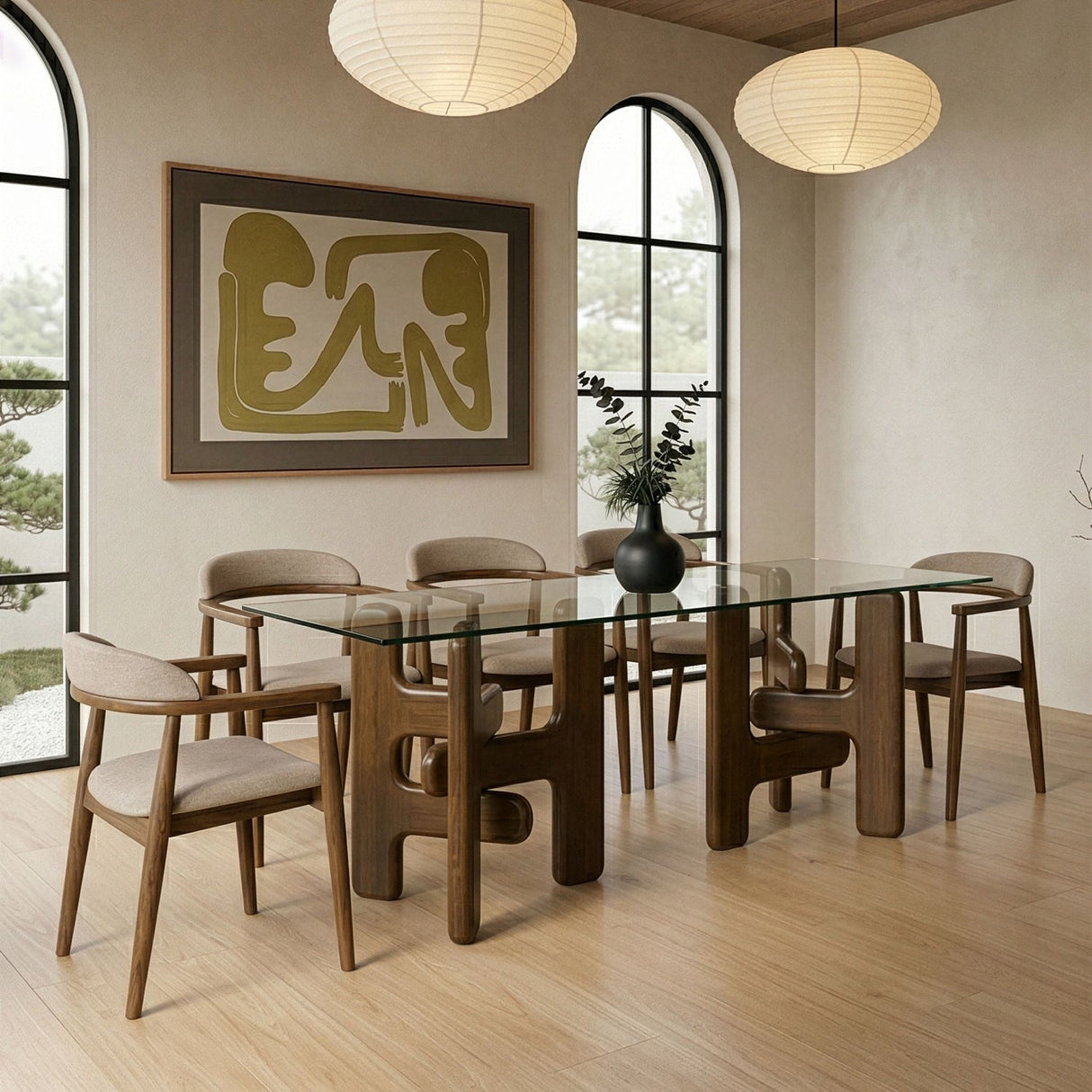 Modern European furniture - Clear Glass Dining Table - www.oroa.com
