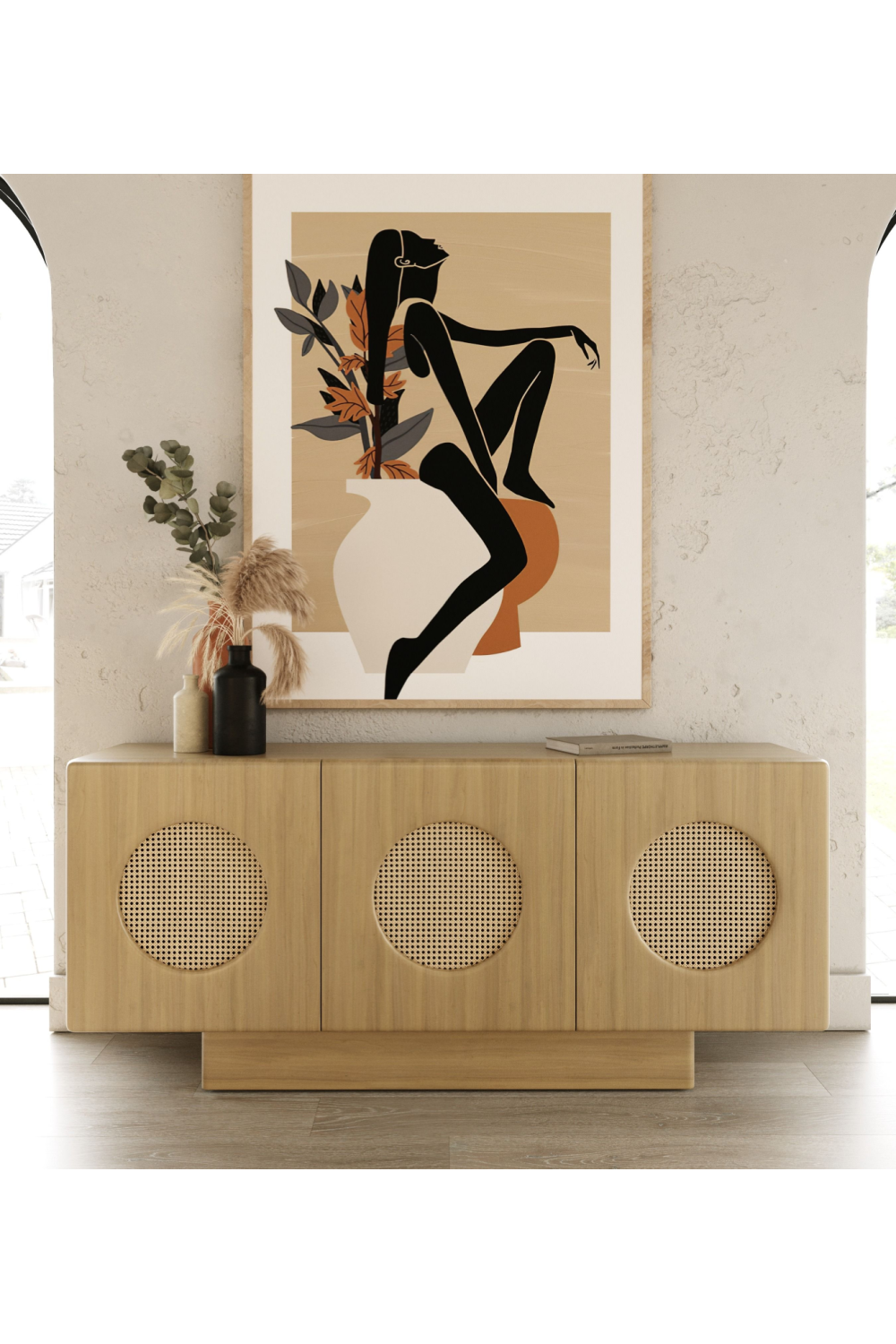 White Oak 3-Door Sideboard | OROA Modern Oshana | Oroa.com