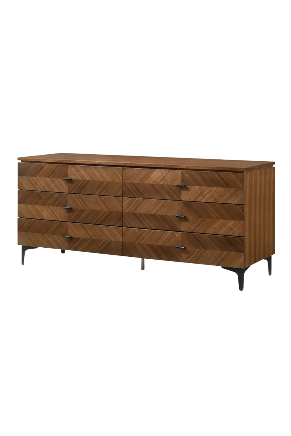6-Drawer Walnut Dresser | OROA Modern Paula | Oroa.com
