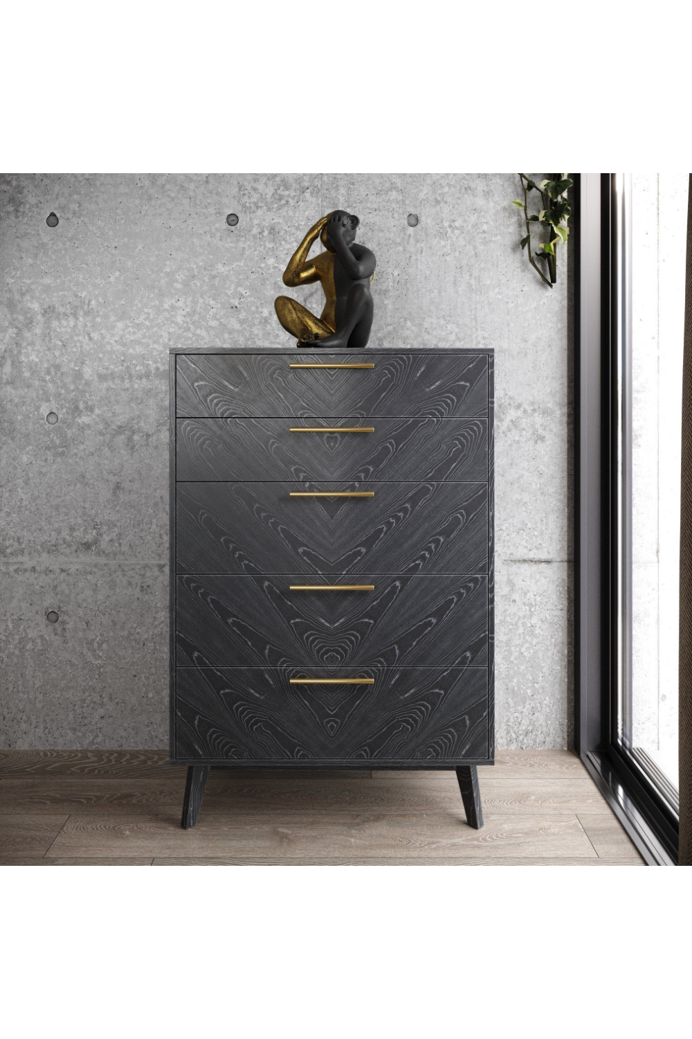 Gray Ash 5-Drawer Chest | OROA Modern Diana | Oroa.com