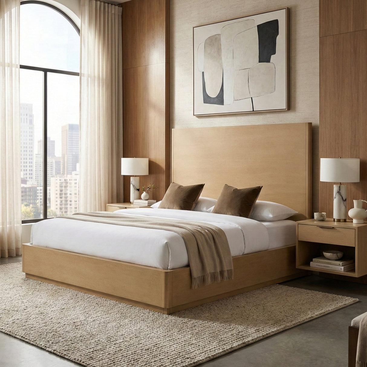 Natural Oak Bed | OROA Modern Santa Monica | Oroa.com