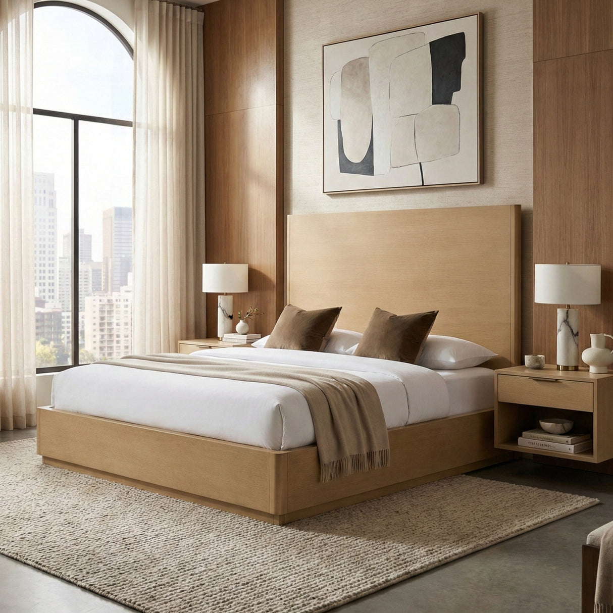 Natural Oak Bed | OROA Modern Santa Monica | Oroa.com