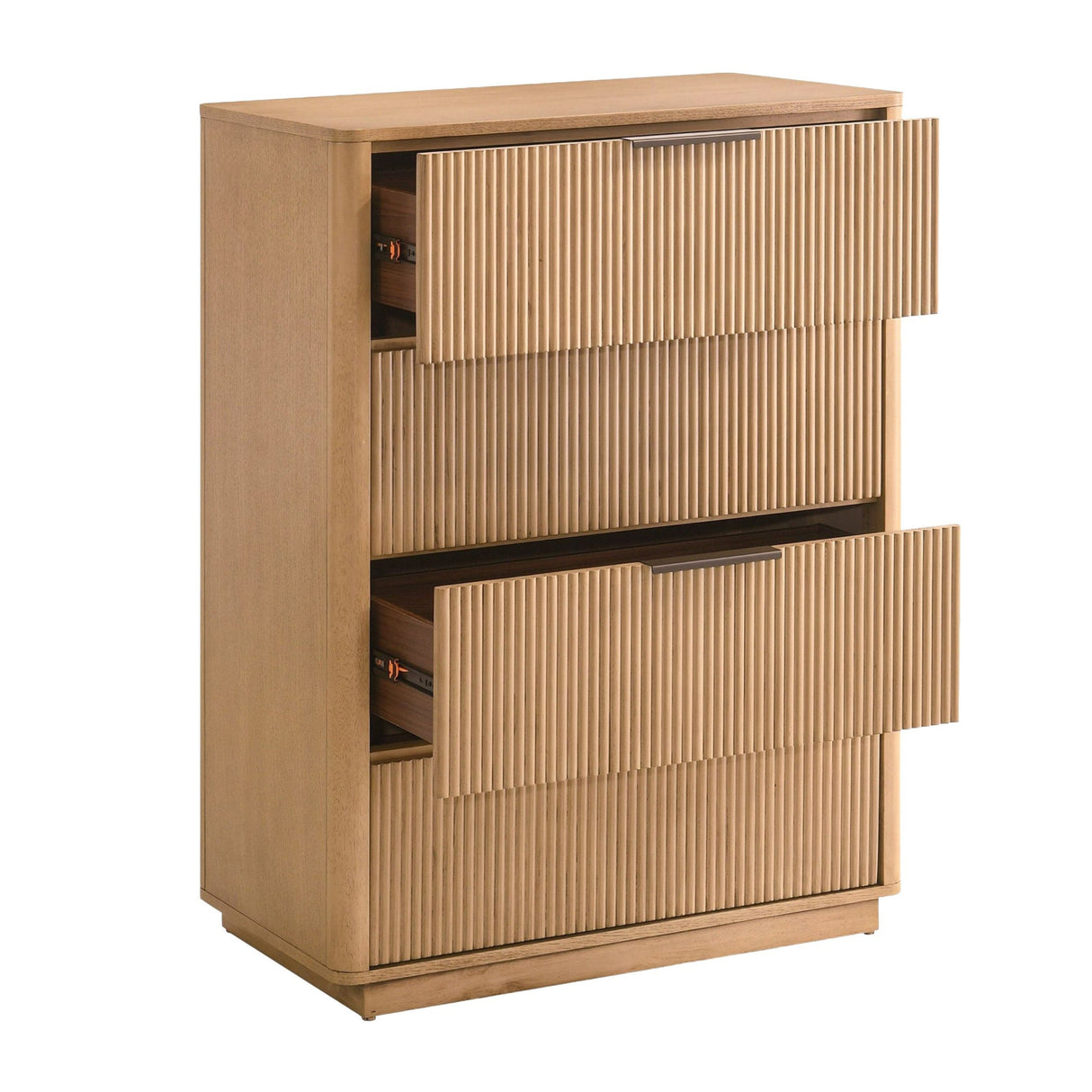 Reeded Wood 4-Drawer Chest | OROA Modern Santa Monica | Oroa.com