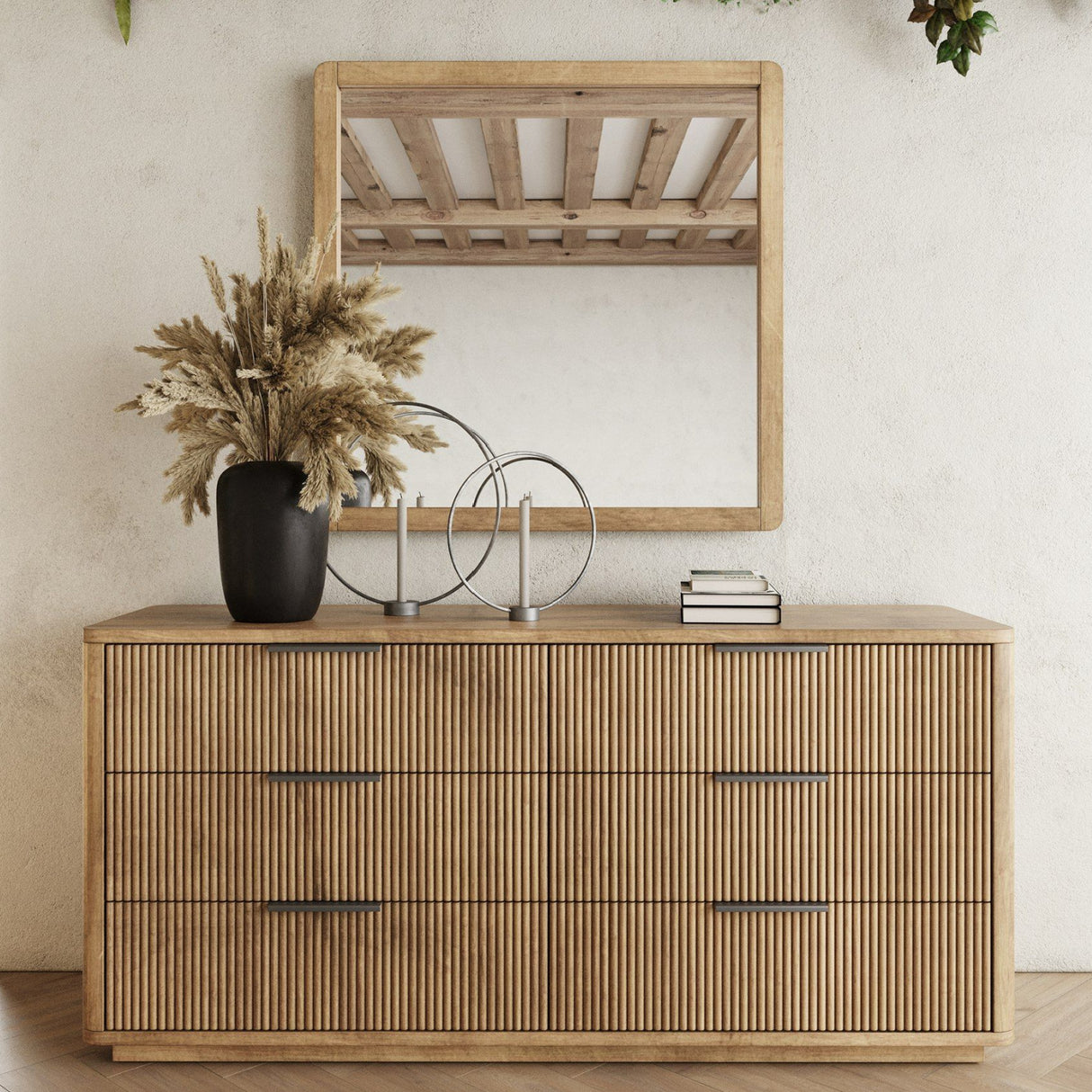 Natural Oak 6-Drawer Dresser | Oroa.com