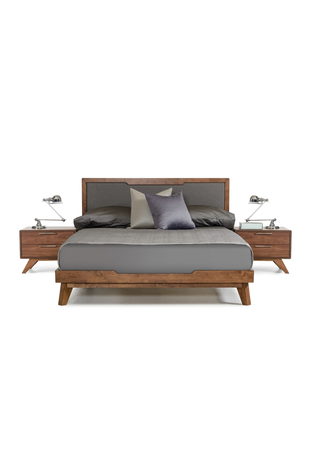 2-Drawer Walnut Nightstand | OROA Modern Soria | Oroa.com