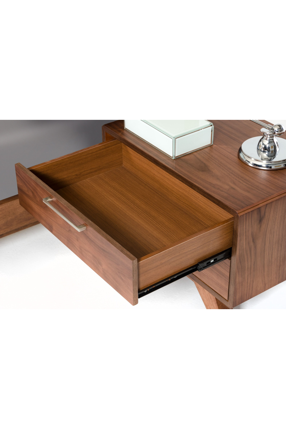 2-Drawer Walnut Nightstand | Oroa.com