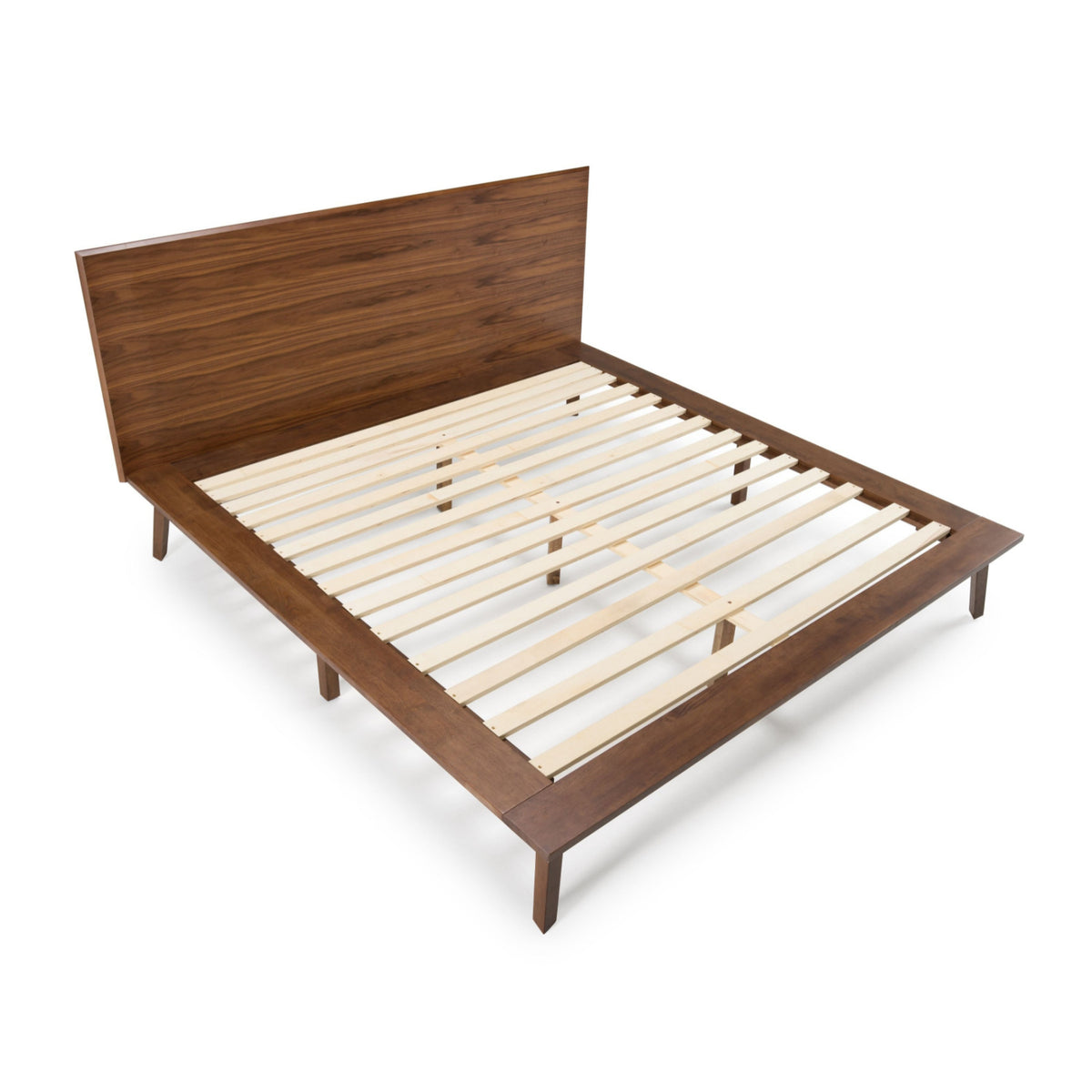 Walnut Mid-Century Bed | OROA Modern Carmen
