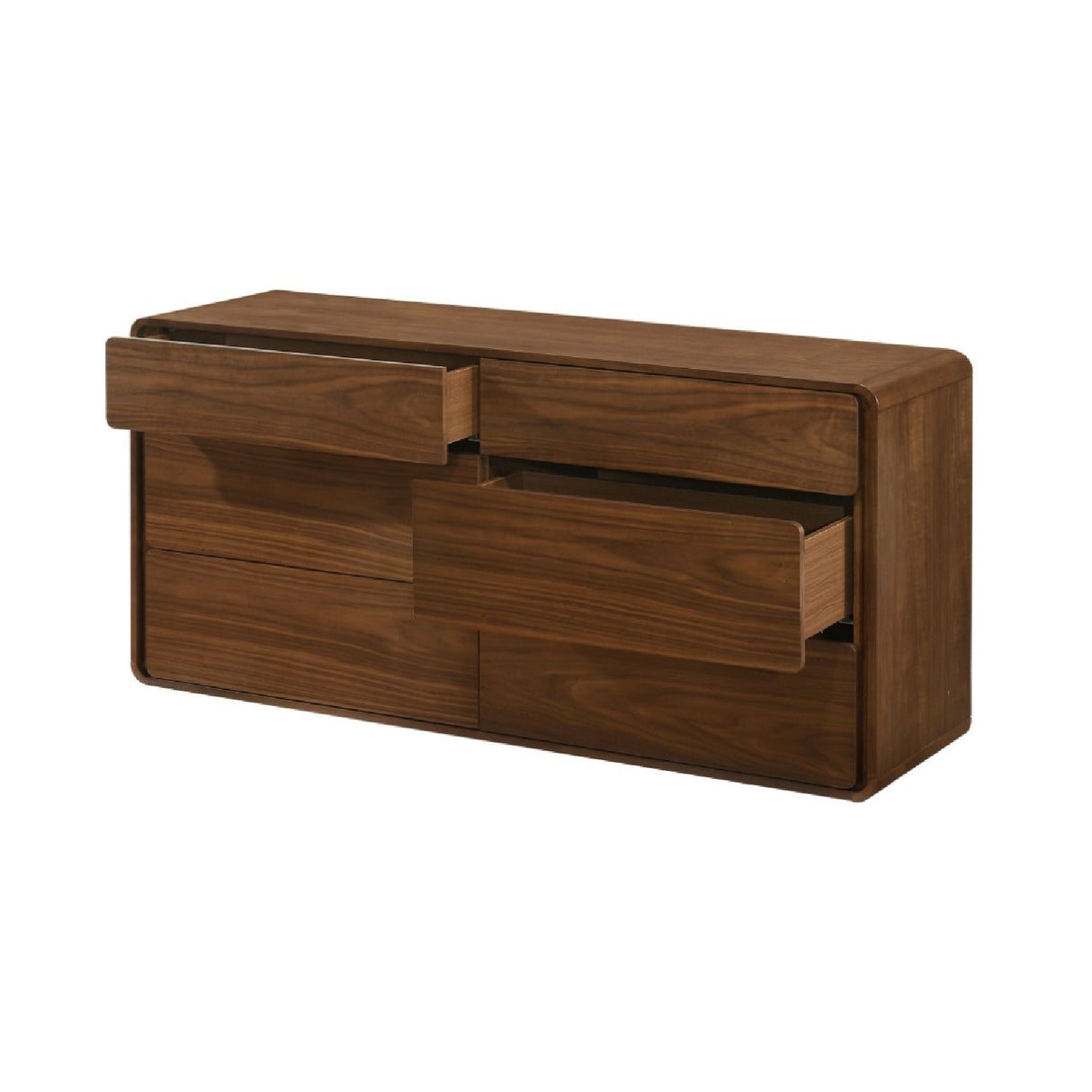 Solid Rubberwood 6-Drawer Dresser – Dustin – side view