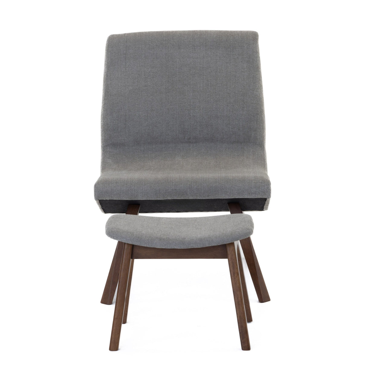 Gray Fabric Accent Chair & Ottoman | OROA Modern Whitney