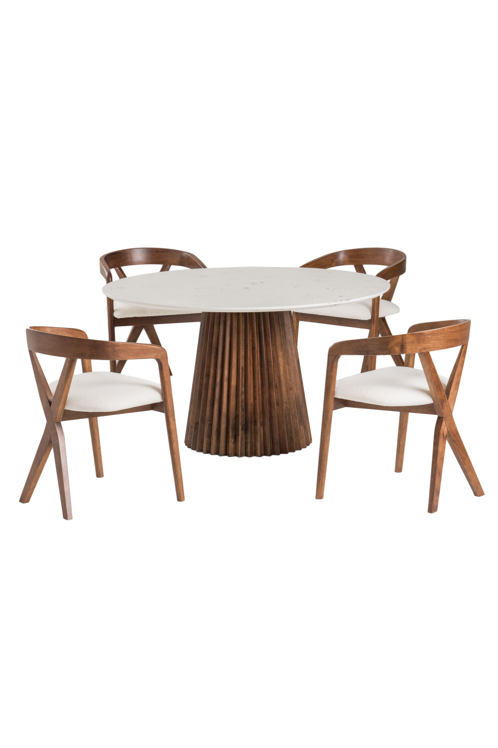 White Marble Round Dining Table | OROA Modern Nancy | Oroa.com