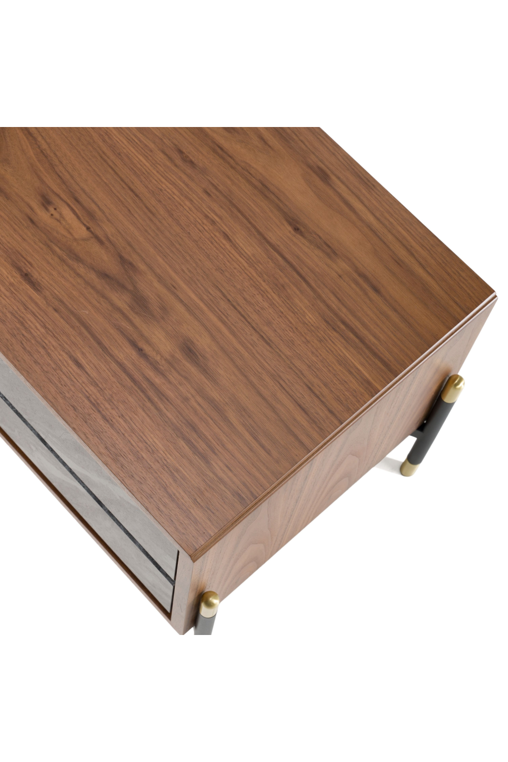 Volcanic Slate 2-Drawer Nightstand | Oroa.com