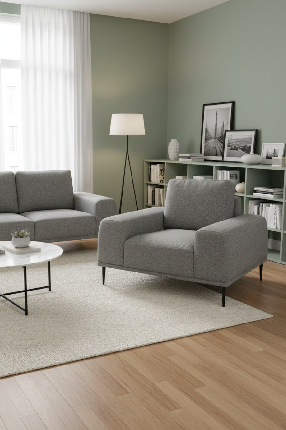 Gray Fabric Accent Chair | Oroa.com