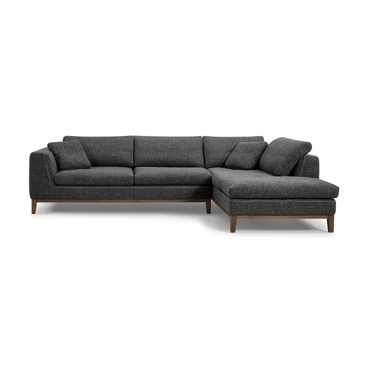 Gray Fabric Right Sectional Sofa | OROA Modern Hickman
