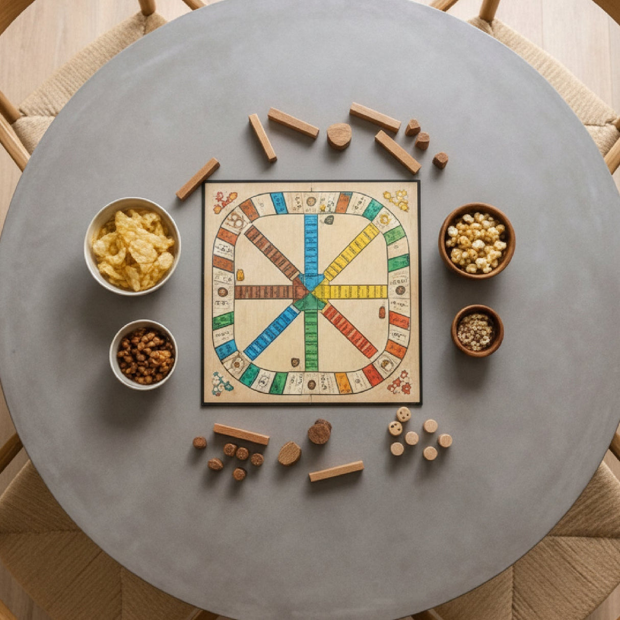 Walnut Base Round Dining Table – Bateman – alternate view 12