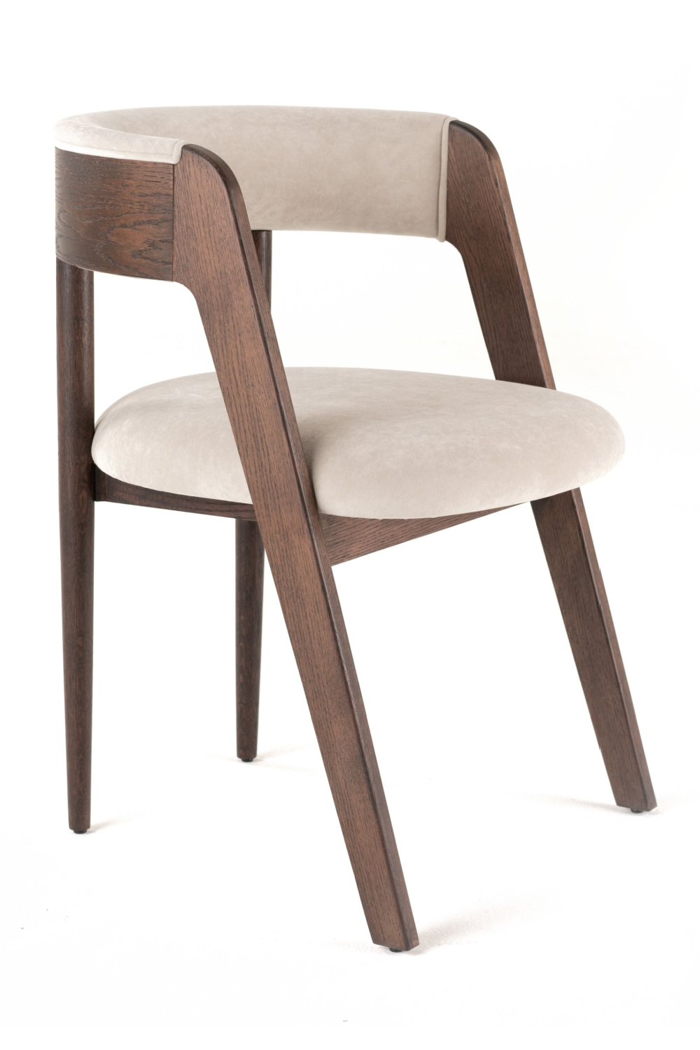 Rounded-Back Walnut Dining Chairs (2) | OROA Modern Vegas | Oroa.com