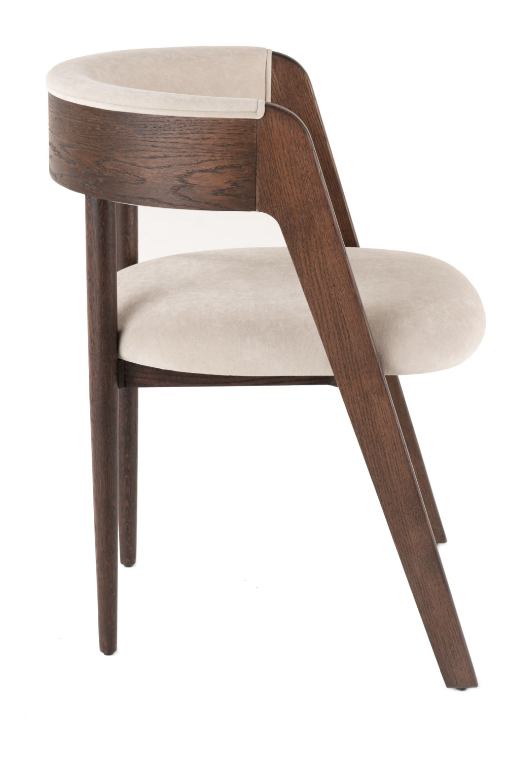 Rounded-Back Walnut Dining Chairs (2) | Oroa.com