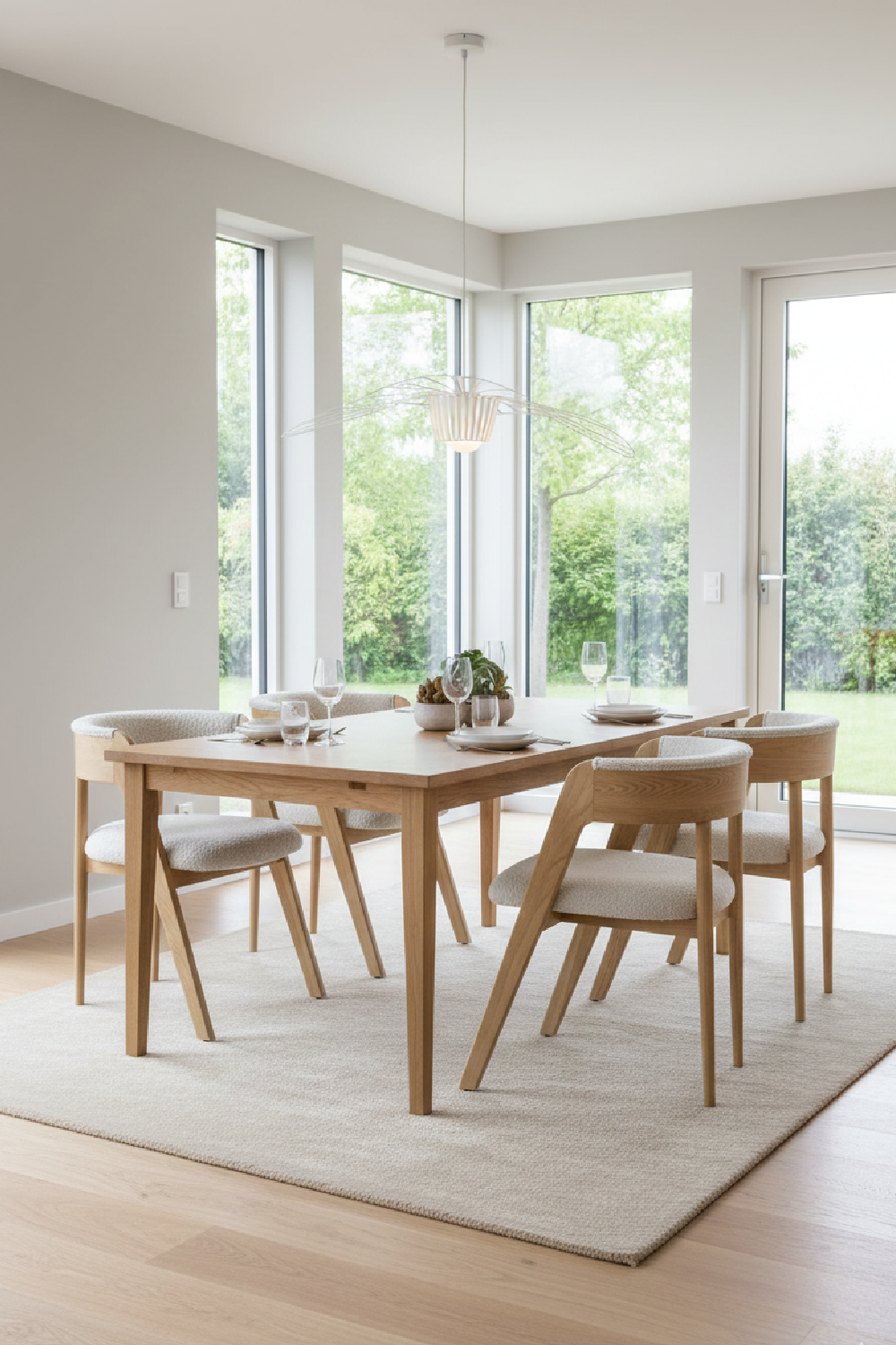 Rounded-Back Walnut Dining Chairs (2) | Oroa.com