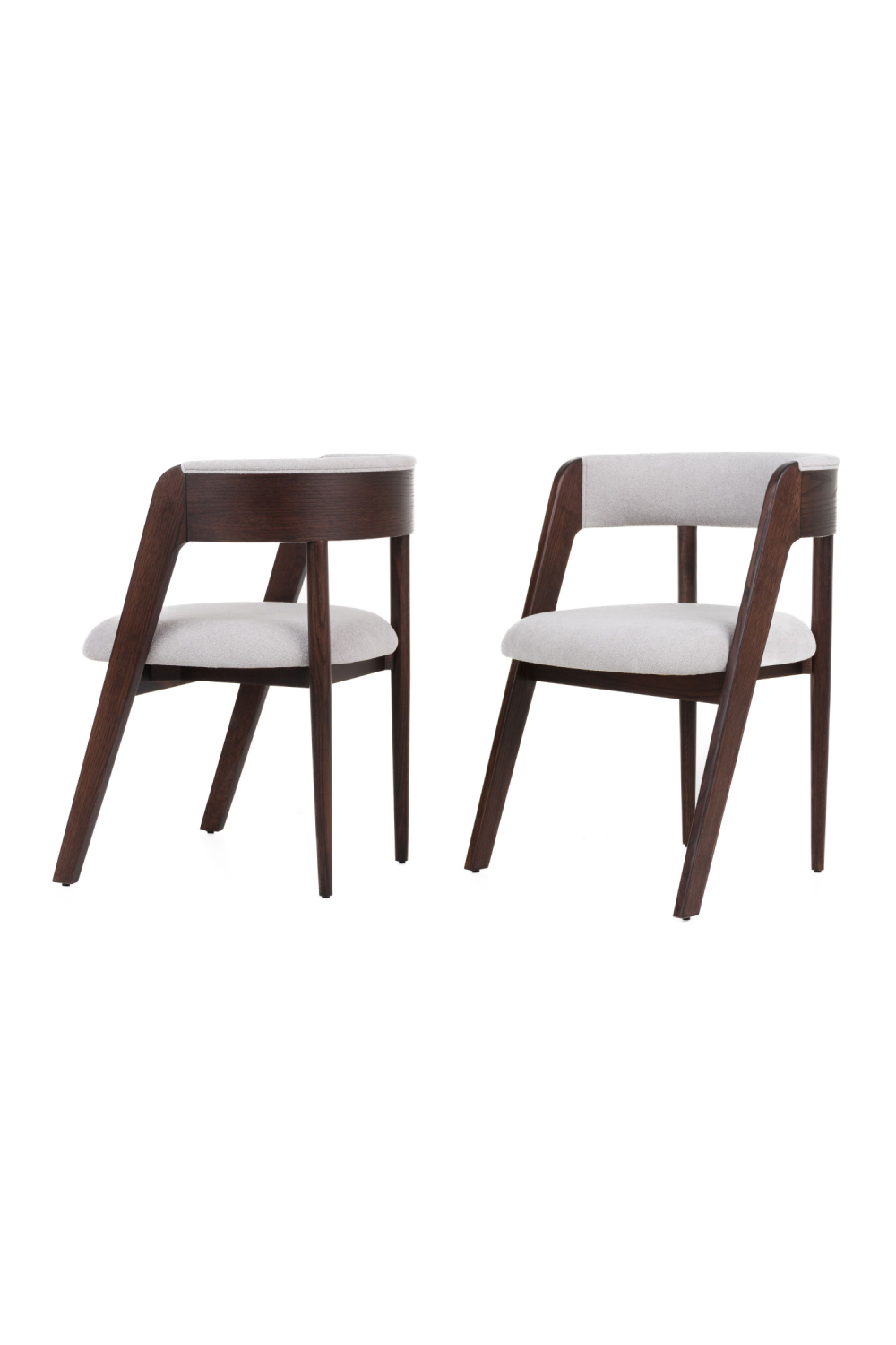 Rounded-Back Walnut Dining Chairs (2) | OROA Modern Vegas | Oroa.com
