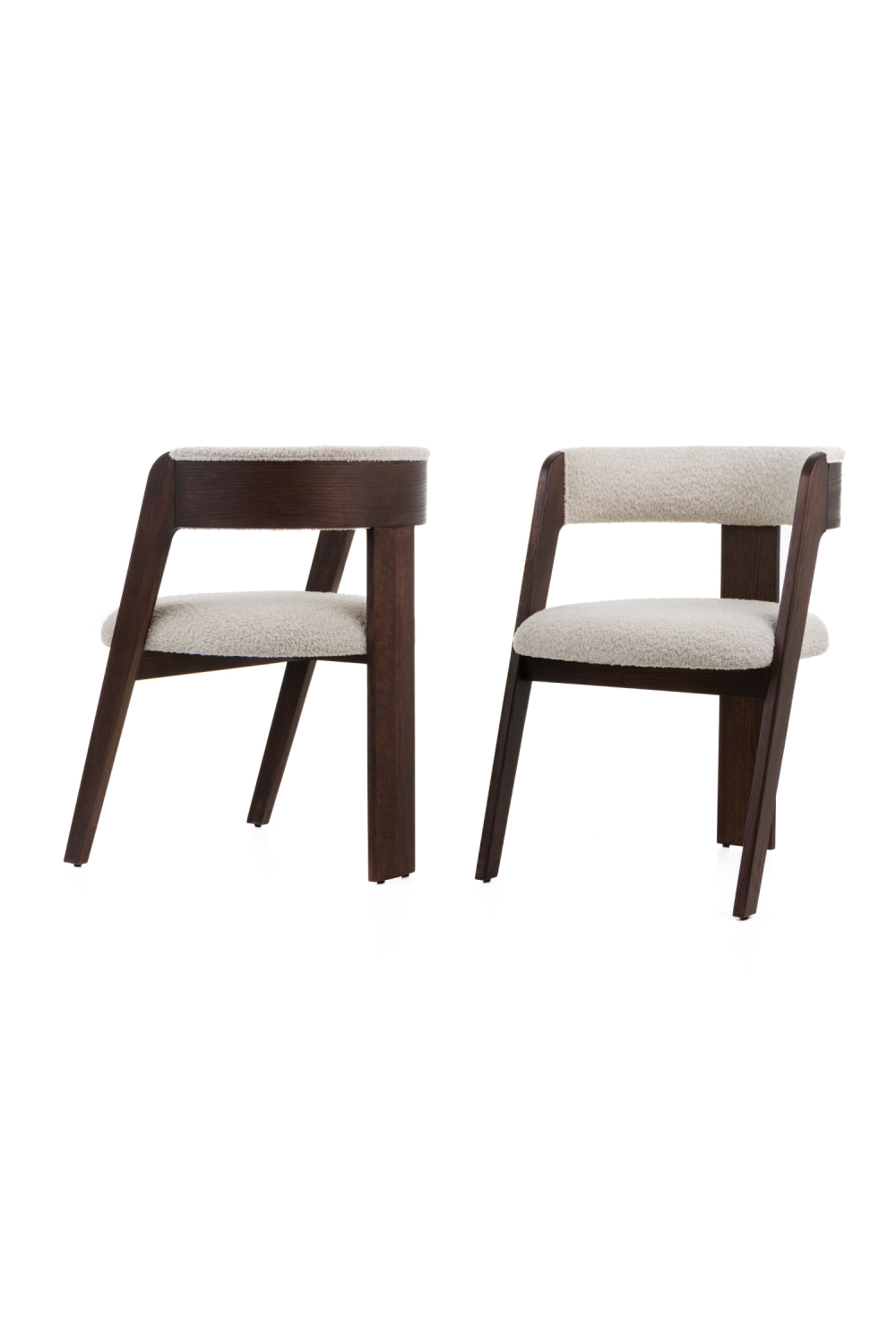 Wood Framed Curve Dining Chairs (2) | Oroa.com